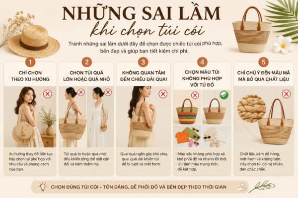 Những lưu ý khi chọn túi cói