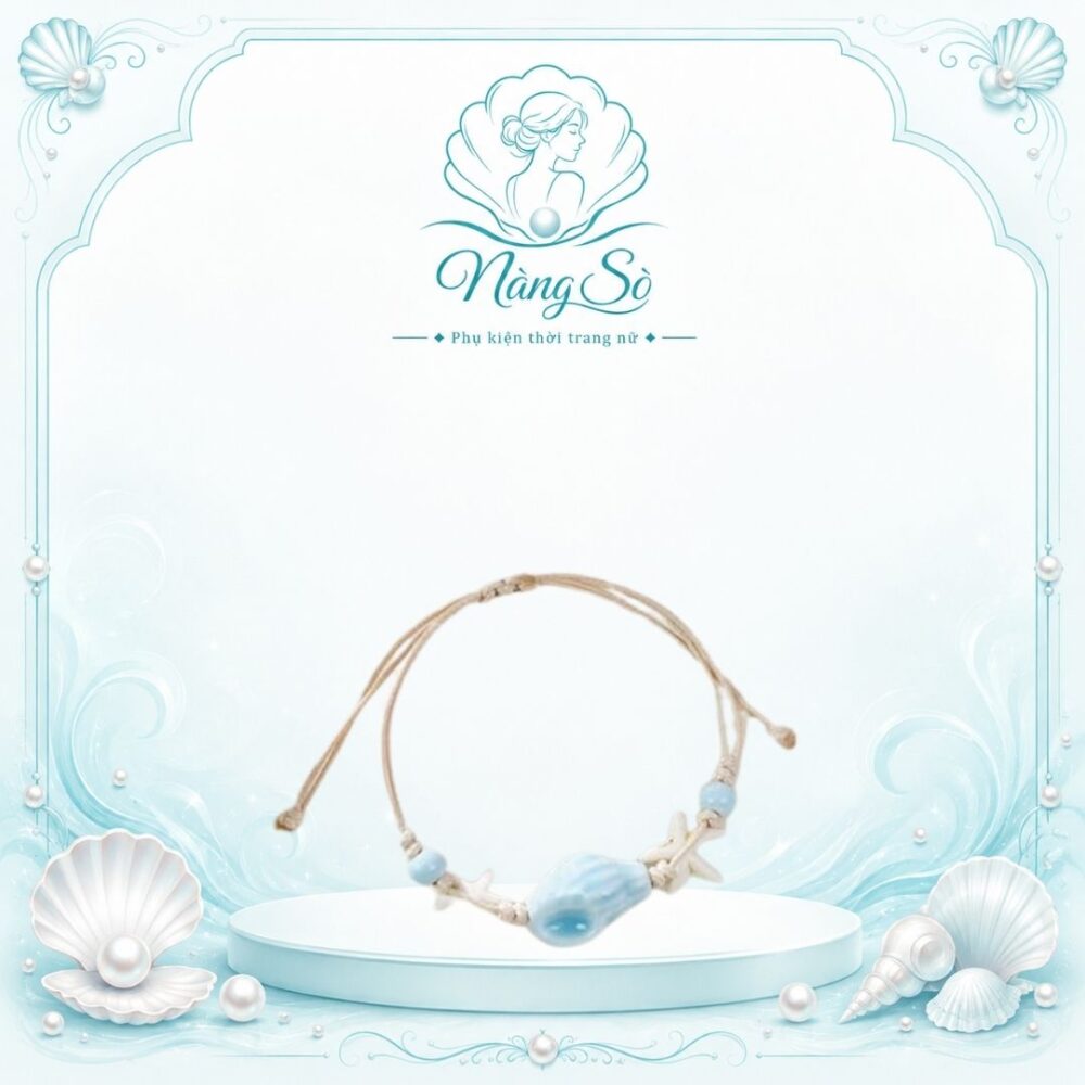 Vòng Tay Charm Mắt Biển Xanh Handmade