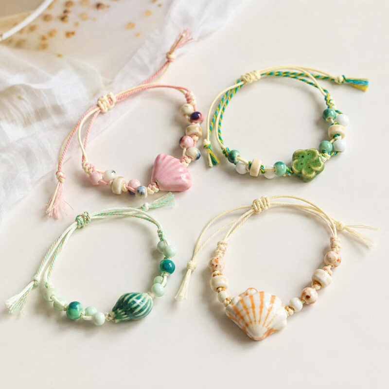 Vòng tay vỏ sò handmade phong cách đi biển