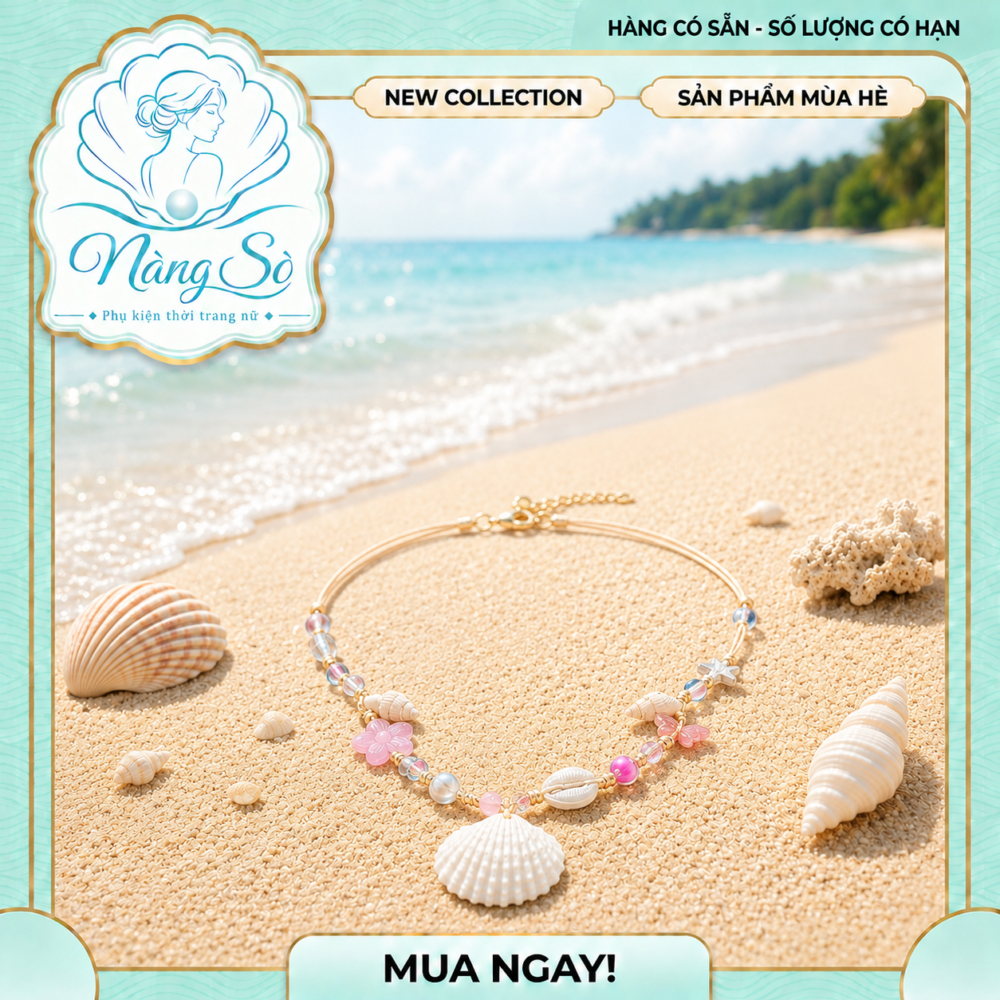 Vòng cổ vỏ sò handmade🐚