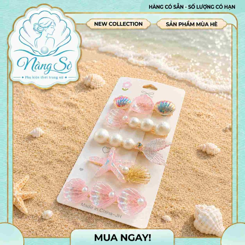 Set kẹp tóc pastel